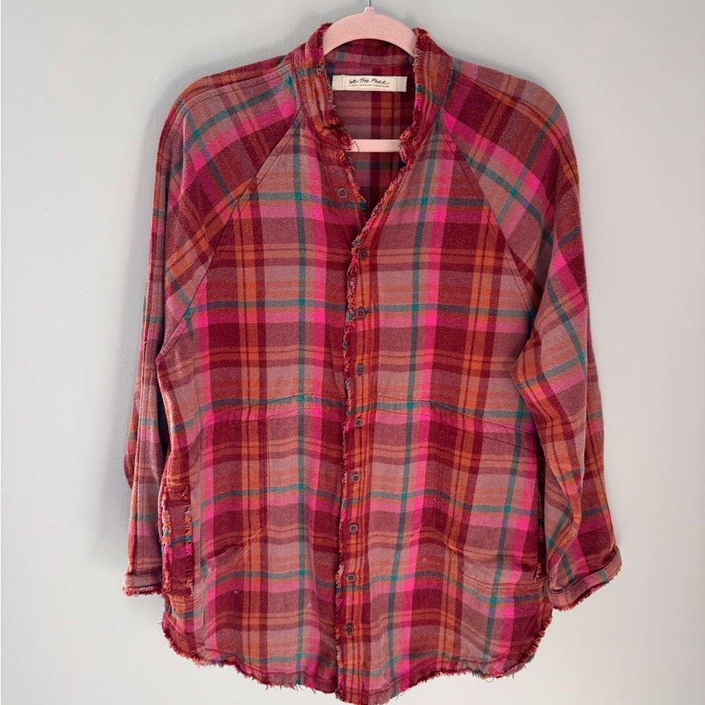 We the Free Plaid Button Down Shirt Free People